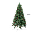 Albero di Natale Artificiale Pigna del Gargano Verde con Pigne Varie Misure