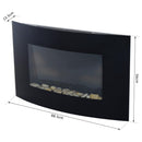 Camino Elettrico da Incasso 88.5x56 cm 1000/2000W con Vetro 