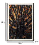 Stampa su Tela Laccata New York con Cornice 72x4x102 cm in Abete e Tela e Plastica      