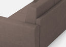 Divano Angolare 5 Posti 248x248x85 cm Yasel in Tessuto Talpa
