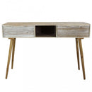 Consolle con 2 Cassetti 120x40x80 h cm in Legno di paulownia Marrone