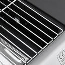 Barbecue a Gas GPL 2 Fuochi 2,8kW in Acciaio con Ruote e Mensole Nero