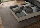 Letto Matrimoniale Imbottito in Similpelle Annalisa Large Cappuccino Varie Misure