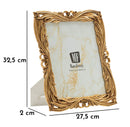 Cornice Baroque 27,5x2x32,5 cm in Resina e Vetro Oro      