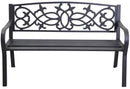 Panca da Giardino 124x57x78 cm in Ferro Antracite