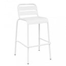 Sgabello Alto Vega 50x51x95 h cm in Acciaio Bianco