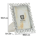 Cornice Hollow 20,8x1,9x25,9 cm in Resina e Vetro Argento      