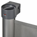 Barriera di Sicurezza per Cani Estensibile fino 140 cm per Porte e Scale Grigio