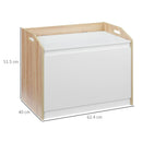 Cassapanca Baule Rettangolare 62,4x40x51,5 cm in MDF Bianca