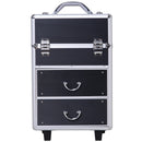 Trolley Porta trucchi Professionale Nero 36x23x58-103 cm  Style