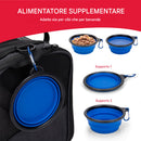 Borsa per Trasporto per Animali 44x31x34 cm Trasportino Pieghevole con Ciotola Pieghevole Nero      