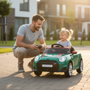 Macchina Elettrica per Bambini Licenza Ufficiale Mini Cooper S Cabrio 12V Sedili in Pelle e Telecomando Verde