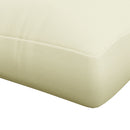 Set 2 Pezzi Cuscini da Giardino per Divani e Pallet 120 cm in Poliestere con Imbottitura Spessa Crema      
