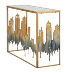 Console City 110x38,5x81 cm in Ferro e MDF e Vetro Multicolor      