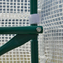 Serra per Piante Verticale 4 Ripiani 6x3x2m Rivestimento in PE Bianco