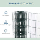 Rete di Recinzione 10x1m in Metallo e PVC Verde