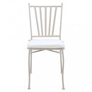 Sedia da Giardino Giunone con Cuscino 41x42x90 h cm in Acciaio Tortora