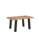 Tavolo Allungabile 140/240x90 cm Svalen Rovere Scortecciato Gambe Antracite      