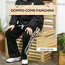 Cassapanca da Giardino 80x45x160 cm con Traliccio e 4 Ripiani con Chiusura Magnetica in Legno      