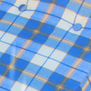Poltrona 4 Posizioni Relax Faggio con Cuscino e Prolunga 84/40x 60x100 h cm in Cotone Blu