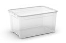 Set 5 Contenitori Rettangolari 55x39x28 cm in Plastica Keter T Box L Trasparente
