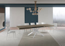 Tavolo Allungabile 200-460x90x77 cm Volantis Tortora Telaio Bianco 