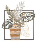 Pannello Vaso 54x6,4x62,9 cm in Ferro e MDF Multicolor      