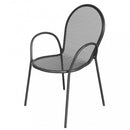 Sedia da Giardino Sheffield Impilabile 54x61x90 h cm in Acciaio Antracite