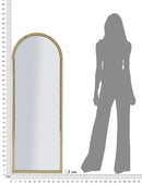 Specchio da Muro Baku Oro 55x2x150 cm in MDF e Vetro e Specchio Oro      