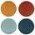 Set 4 Piatti Pizza Ø32x1 cm  in Ceramica VdE Tivoli 1996 Colours