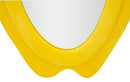 Specchio da Muro Chanele Giallo 40x4x160 cm in MDF e Poliestere e Specchio Giallo      