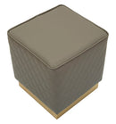 Puff Quadrato Sharon 38x38x38 cm in Pino e MDF e Metallo e Plastica      