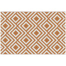 Tappeto da Esterno Reversibile 182x274 cm con Fantasia Geometrica Marrone e Bianco   