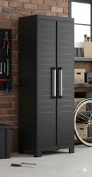 Armadio in Resina 4 Ripiani 65x45x182 cm Keter Detroit Alto Nero