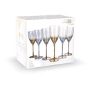 Set 6 Calici Vino Très Chic in Vetro VdE Tivoli 1996 Silver