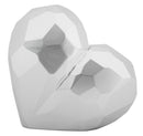 Vaso Heart Silver 19x9x18 cm in Resina Argento      