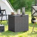 Baule da Giardino 114L in Resina Impermeabile e Anti UV con Chiusura a Chiave, 56x44x54 cm, Grigio      