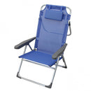 Spiaggina Bibione Alta con Cuscino 67x65x99 h cm in Textilene Azzurro