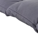 Cuscino da Giardino 2 Posti 132x110x10 cm con Schienale per Panche e Dondoli in Poliestere Grigio Scuro      