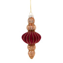 Set 4 Decoro con Velluto H15,5 cm Oro