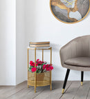 Tavolinetto Basket Ø 35x62 cm in Ferro