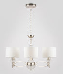 Lampadario Neoclassic in Metallo e Vetro Alicante Nickel