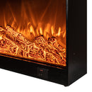 Camino Elettrico da Incasso 62x120x(60)36 cm Effetto Fiamma 50W Triumf Nero