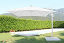 Ombrellone da Giardino con Led Pitagora 3x4 m in Alluminio Bianco Telo Bianco
