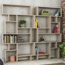 Libreria Moderna 168x96x25 cm Scaffale 8 Ripiani in MDF Tortora     
