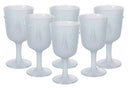 Set 6 Calici Vino Vis à Vis in Vetro VdE Tivoli 1996 Bianco