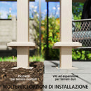 Pergola Addossata 3x3 m con Tetto Retrattile Scorrevole UV30+ e Fori di Drenaggio Beige      