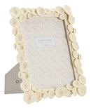 Cornice Lotus 20,8x2x25,9 cm in Resina e Vetro Crema      