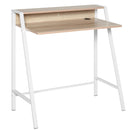 Scrivania da Ufficio 84x45x85 cm in Legno e Metallo Rovere