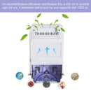 Deumidificatore Elettrico Portatile Serbatoio 1300ml 48W 